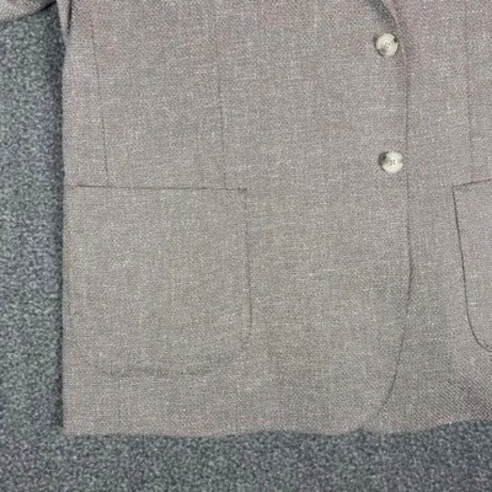 JOSEPH‎ ABBOUD Mens Linen Unstructured Blazer 48L Beige Surgeon Cuff Summer $279